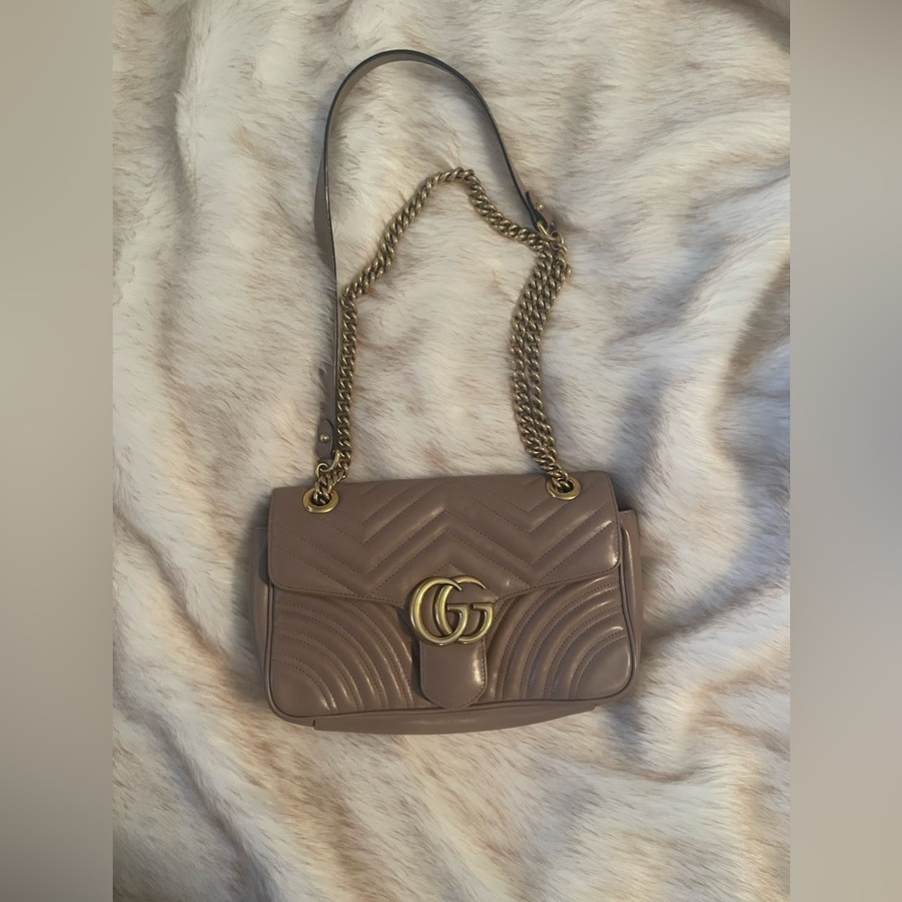 GUCCI Marmont ~ Crossbody/Shoulder Bag ~ Medium ~ Dusty Pink~